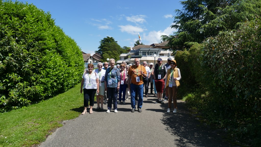 Départ pour la visite d'Evian